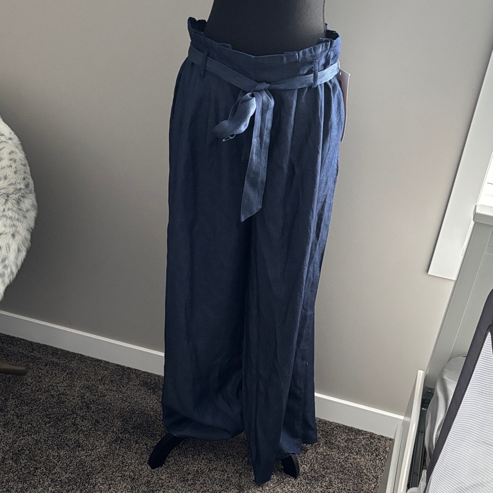 Nwt Indigo and lace XL Navy Wide-Leg Pants